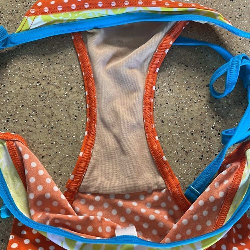 GAP Body rust orange polka dot string bikini - Picture 10 of 12